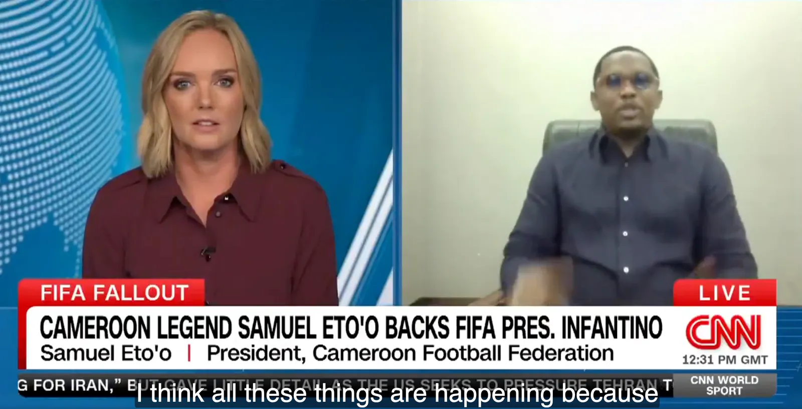 Caso FIFA, le parole di Eto’o scatenano il dibattito: “Infantino non ha fatto nulla di sbagliato”